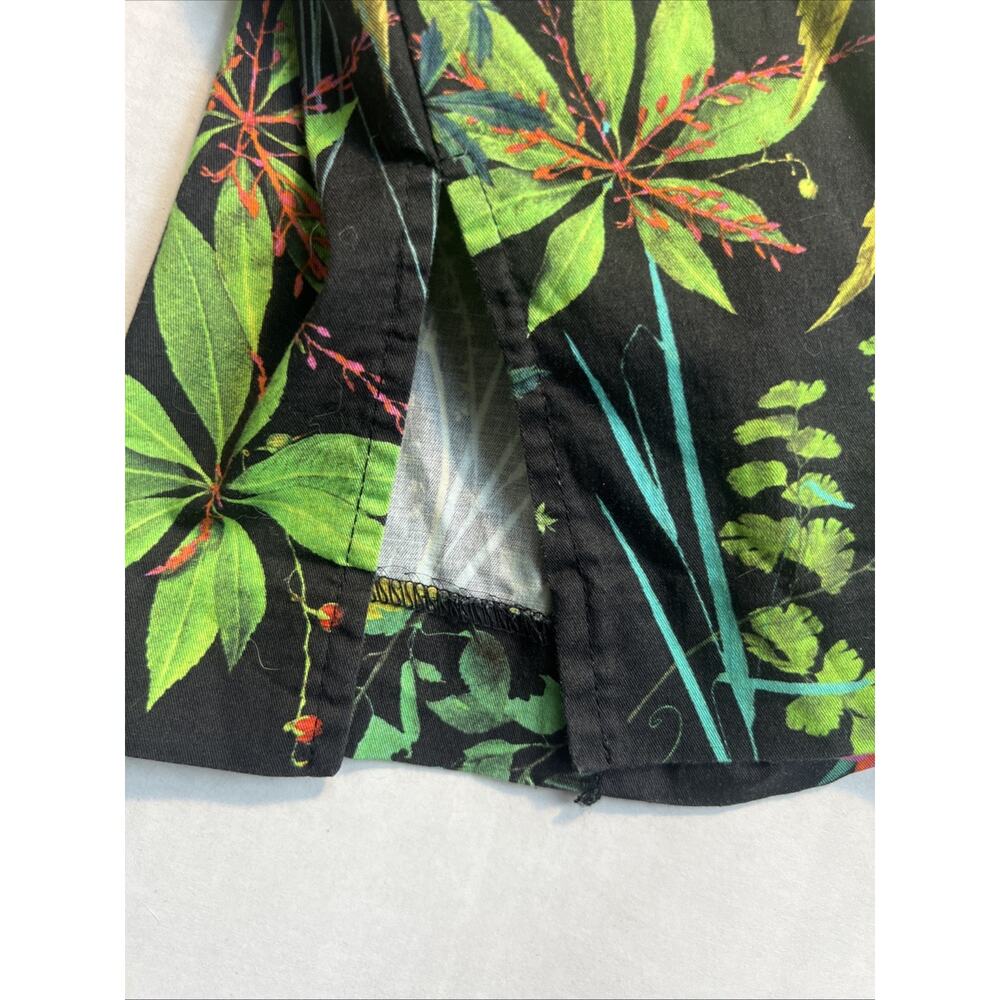 Vintage 90s Randy Kemper Botanical Cigarette Pant Dark Floral Eclectic Boho Sz 4 - Picture 11 of 11